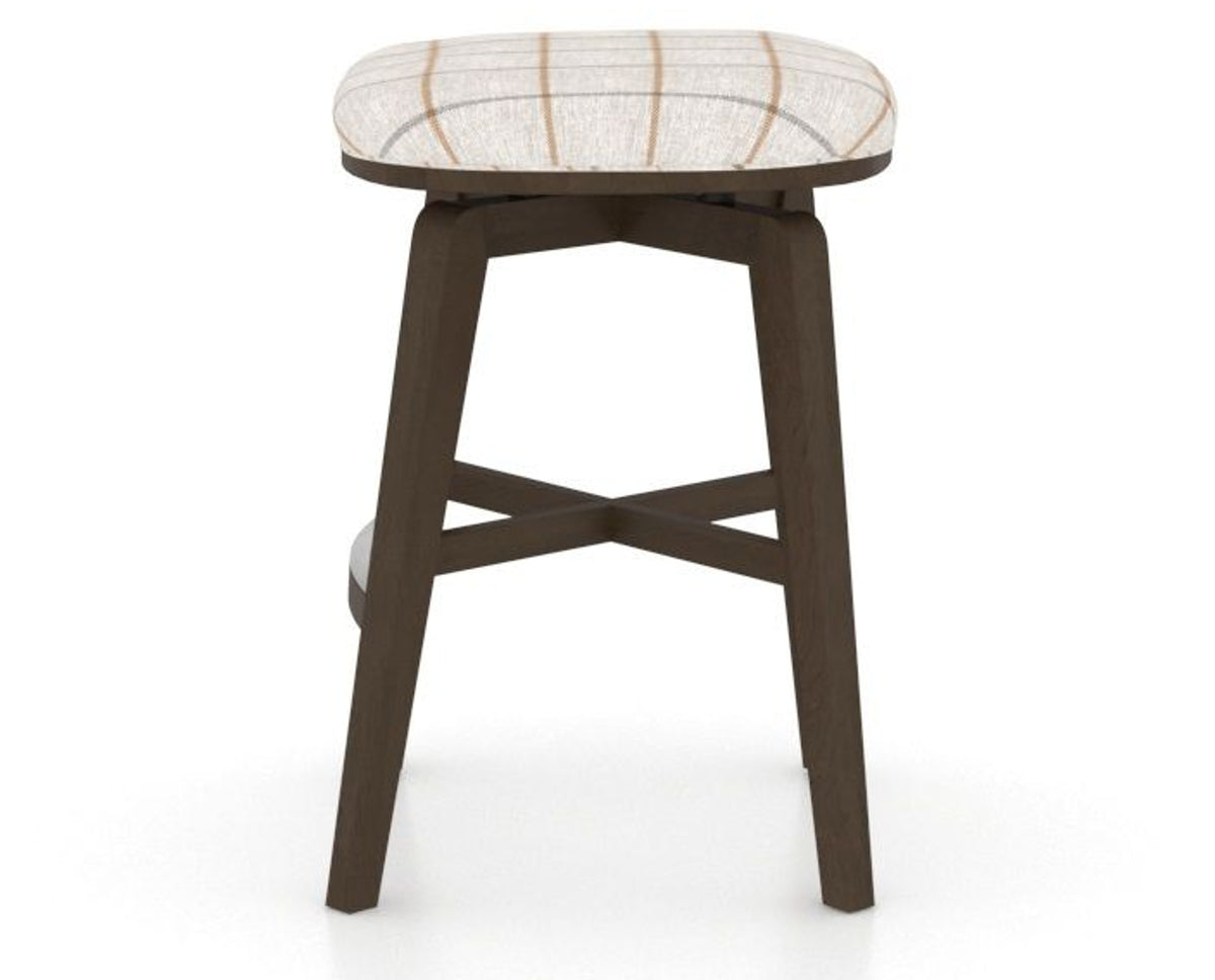 Canadel Stump Counter Stool in Hazelnut Washed, OZ Fabric, side view