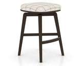 Canadel Stump Counter Stool in Davy's Grey, OZ Fabric, three-quarter view