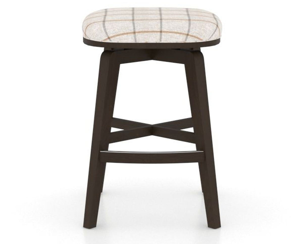 Canadel Stump Counter Stool in Davy's Grey, OZ Fabric, front view