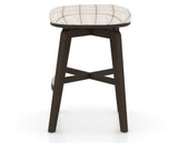 Canadel Stump Counter Stool in Davy's Grey, OZ Fabric, side view