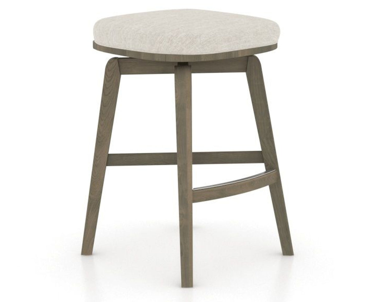 Canadel Stump Counter Stool in Shadow, TB Fabric, three-quarter view