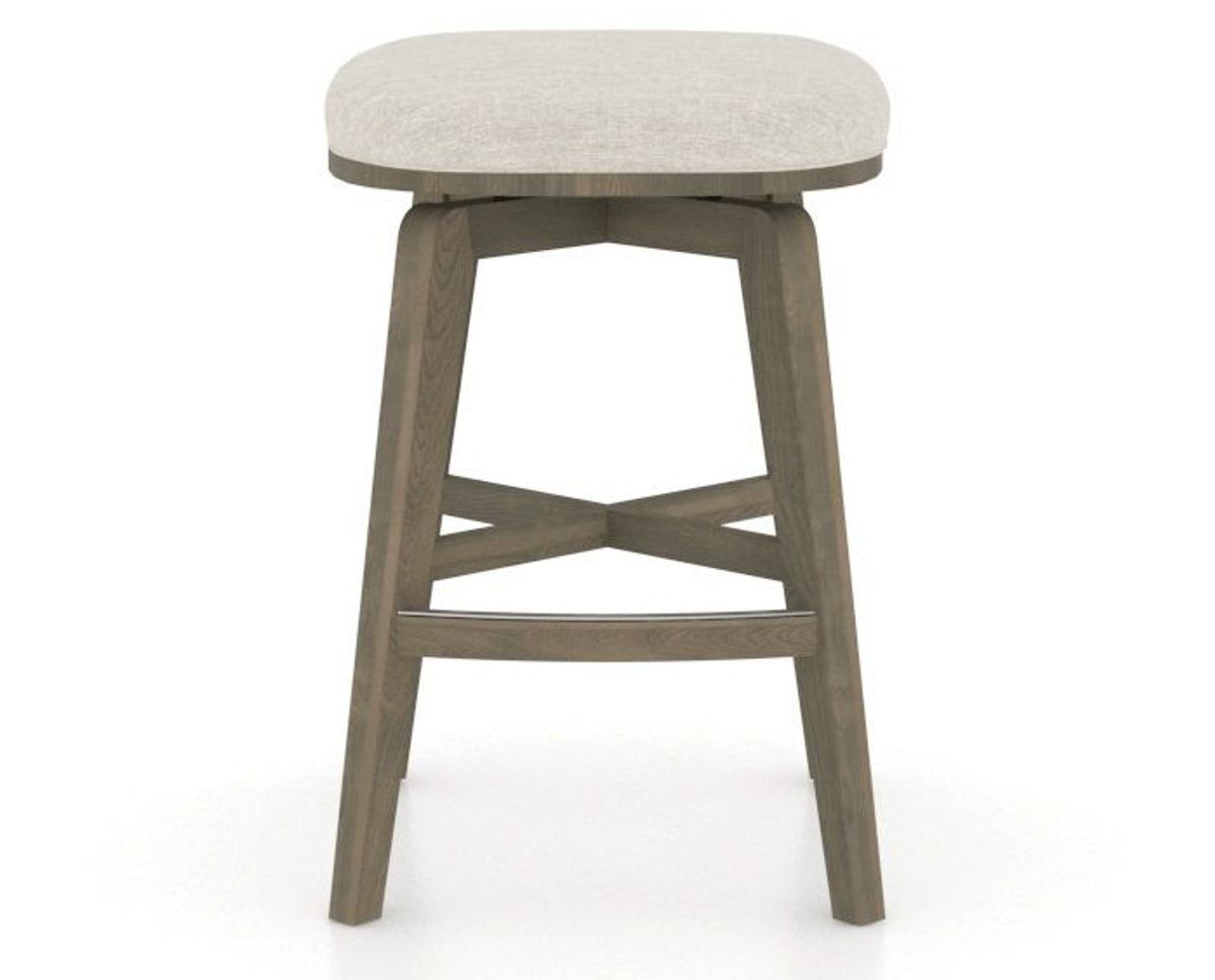 Canadel Stump Counter Stool in Shadow, TB Fabric, front view