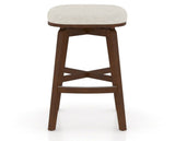Canadel Stump Counter Stool in Cognac Washed, TB Fabric, front view