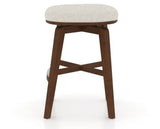 Canadel Stump Counter Stool in Cognac Washed, TB Fabric, side view