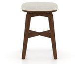 Canadel Stump Counter Stool in Cognac Washed, TB Fabric, back view