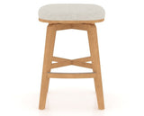 Canadel Stump Counter Stool in Caramel Washed, TB Fabric, front view