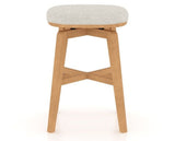 Canadel Stump Counter Stool in Caramel Washed, TB Fabric, back view