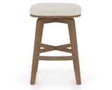 Canadel Stump Counter Stool in Pecan Washed, TB Fabric, front view
