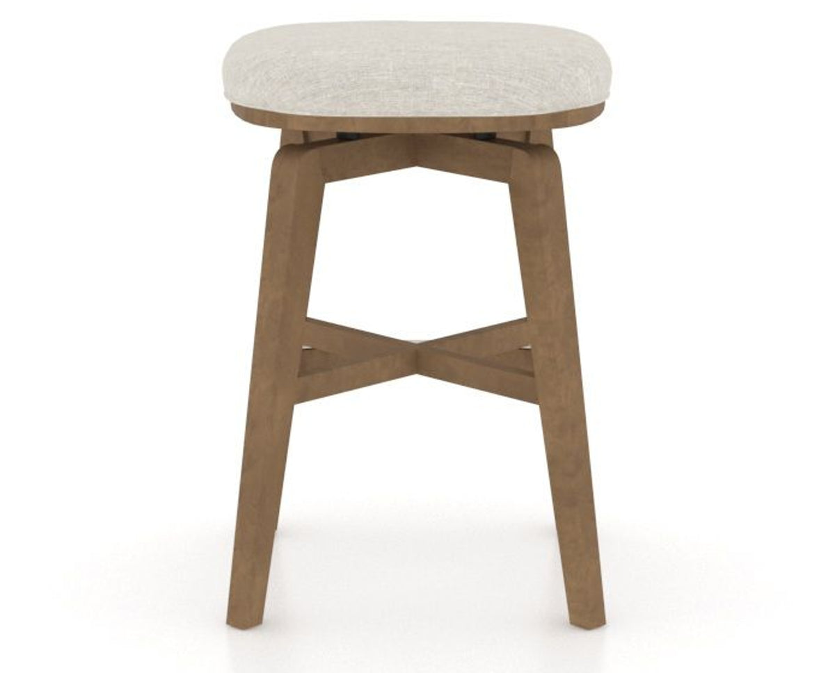 Canadel Stump Counter Stool in Pecan Washed, TB Fabric, back view
