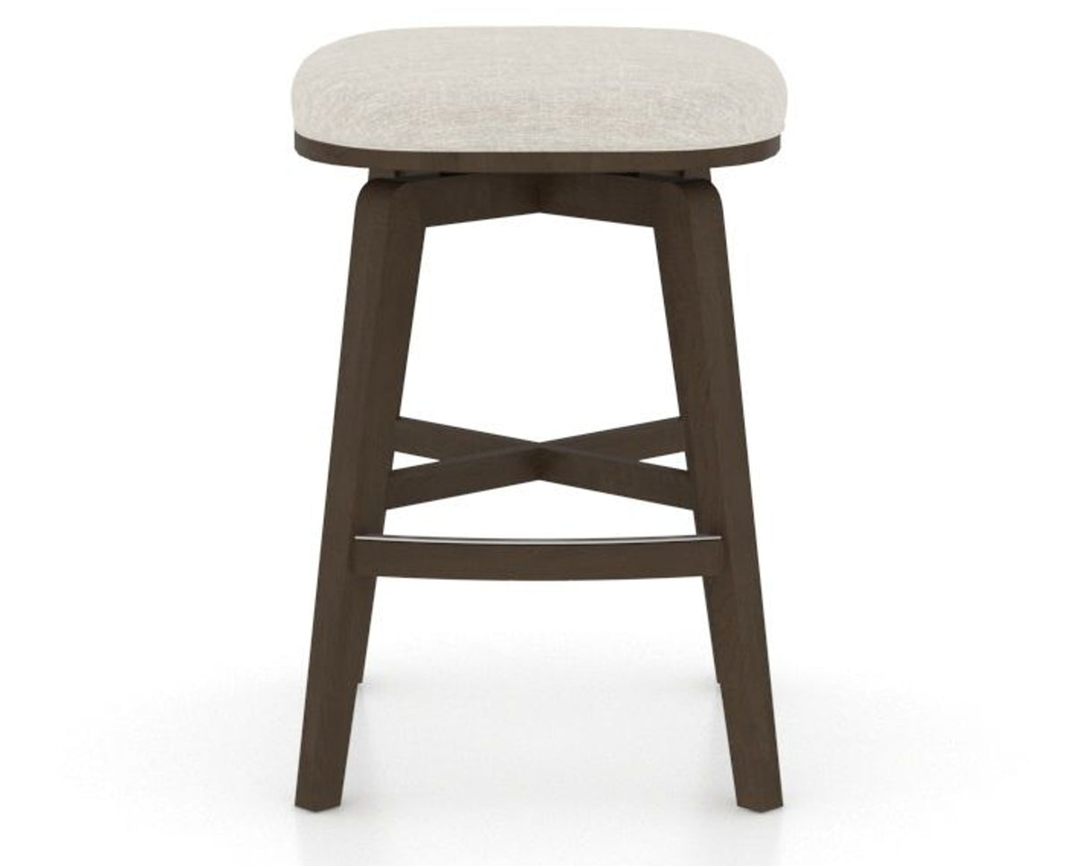 Canadel Stump Counter Stool in Hazelnut Washed, TB Fabric, front view