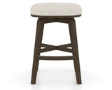 Canadel Stump Counter Stool in Hazelnut Washed, TB Fabric, front view