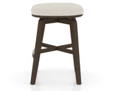 Canadel Stump Counter Stool in Hazelnut Washed, TB Fabric, side view