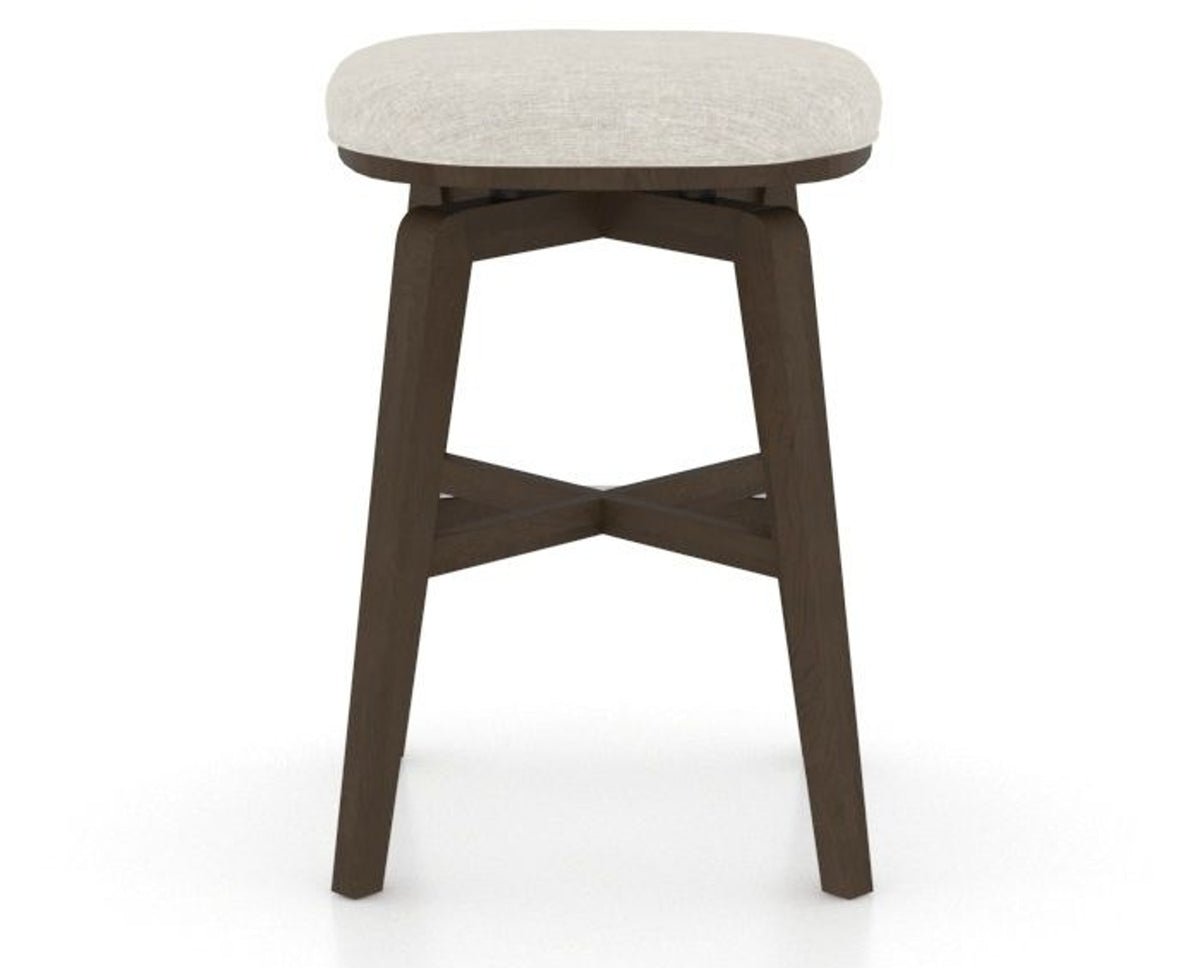 Canadel Stump Counter Stool in Hazelnut Washed, TB Fabric, back view