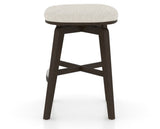 Canadel Stump Counter Stool in Davy's Grey, TB Fabric, side view