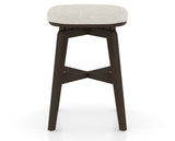 Canadel Stump Counter Stool in Davy's Grey, TB Fabric, back view