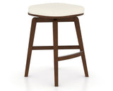 Canadel Stump Counter Stool in Cognac Washed, YJ Faux Leather, three-quarter view