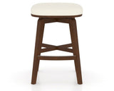 Canadel Stump Counter Stool in Cognac Washed, YJ Faux Leather, front view