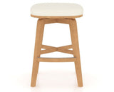 Canadel Stump Counter Stool in Caramel Washed, YJ Faux Leather, front view