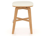 Canadel Stump Counter Stool in Caramel Washed, YJ Faux Leather, side view