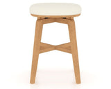 Canadel Stump Counter Stool in Caramel Washed, YJ Faux Leather, back view