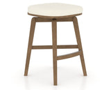 Canadel Stump Counter Stool in Pecan Washed, YJ Faux Leather, three-quarter view