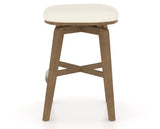Canadel Stump Counter Stool in Pecan Washed, YJ Faux Leather, side view