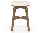 Canadel Stump Counter Stool in Pecan Washed, YJ Faux Leather, back view