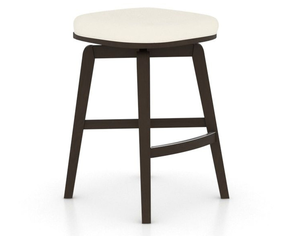 Canadel Stump Counter Stool in Davy's Grey, YJ Faux Leather, three-quarter view