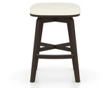 Canadel Stump Counter Stool in Davy's Grey, YJ Faux Leather, front view