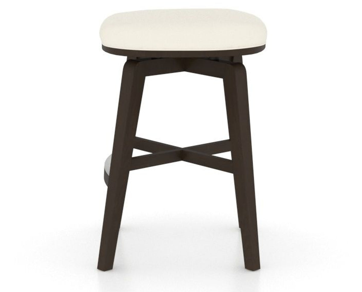 Canadel Stump Counter Stool in Davy's Grey, YJ Faux Leather, side view