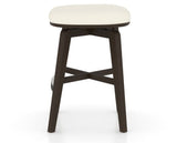 Canadel Stump Counter Stool in Davy's Grey, YJ Faux Leather, side view