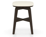 Canadel Stump Counter Stool in Davy's Grey, YJ Faux Leather, back view