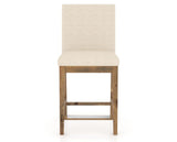 Canadel Champlain Upholstered Counter Stool 8002 in 6K Sunbrella® and 03 Oak Washed, front view