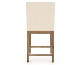 Canadel Champlain Upholstered Counter Stool 8002 in 6K Sunbrella® and 03 Oak Washed, back view