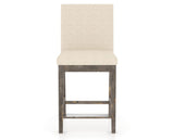 Canadel Champlain Upholstered Counter Stool 8002 in 6K Sunbrella® and 08 Shadow, front view