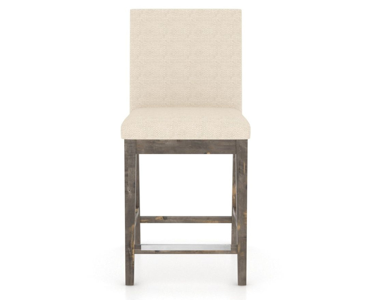 Canadel Champlain Upholstered Counter Stool 8002 in 6K Sunbrella® and 08 Shadow, front view