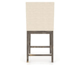 Canadel Champlain Upholstered Counter Stool 8002 in 6K Sunbrella® and 08 Shadow, back view