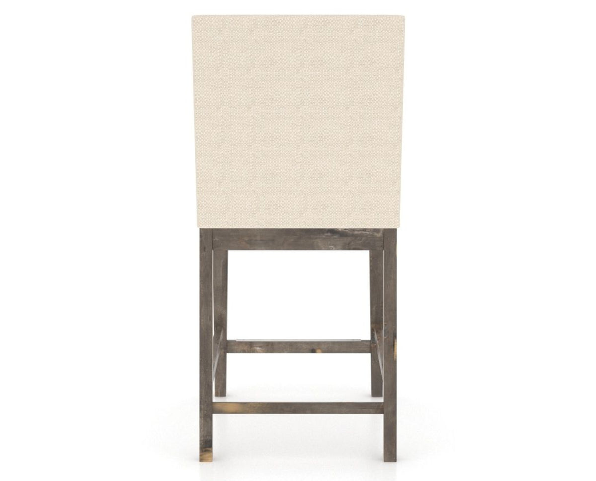 Canadel Champlain Upholstered Counter Stool 8002 in 6K Sunbrella® and 08 Shadow, back view