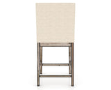 Canadel Champlain Upholstered Counter Stool 8002 in 6K Sunbrella® and 72 Heritage Nature, back view