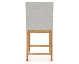 Canadel Champlain Upholstered Counter Stool 8002 in 7C Fabric and 01 Honey Washed, back view