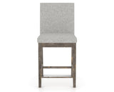 Canadel Champlain Upholstered Counter Stool 8002 in 7C Fabric and 08 Shadow, front view