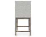 Canadel Champlain Upholstered Counter Stool 8002 in 7C Fabric and 08 Shadow, back view