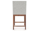 Canadel Champlain Upholstered Counter Stool 8002 in 7C Fabric and 33 Spice Washed, back view