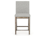 Canadel Champlain Upholstered Counter Stool 8002 in 7C Fabric and 72 Heritage Nature, front view