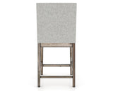 Canadel Champlain Upholstered Counter Stool 8002 in 7C Fabric and 72 Heritage Nature, back view