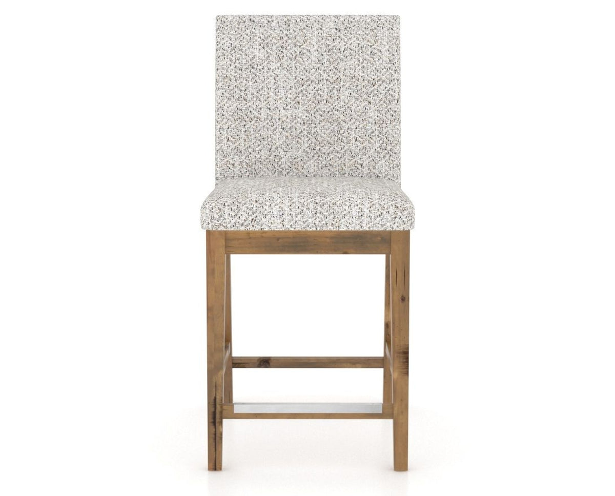 Canadel Champlain Upholstered Counter Stool 8002 in FP Crypton® and 03 Oak Washed, front view
