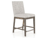 Canadel Champlain Upholstered Counter Stool 8002 in FP Crypton® and 08 Shadow, three-quarter view