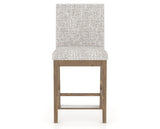 Canadel Champlain Upholstered Counter Stool 8002 in FP Crypton® and 25 Pecan Washed, front view