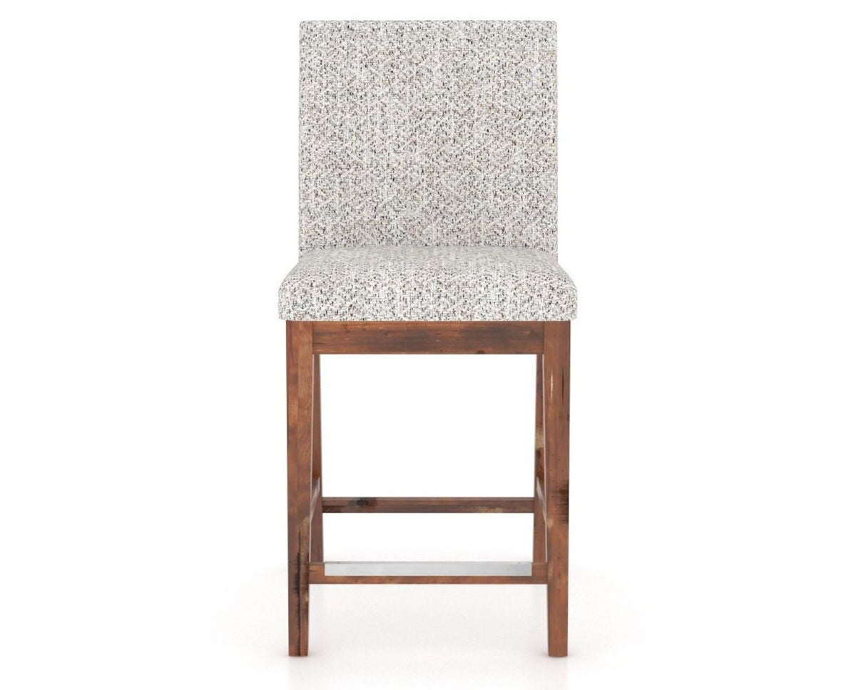 Canadel Champlain Upholstered Counter Stool 8002 in FP Crypton® and 33 Spice Washed, front view
