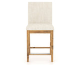 Canadel Champlain Upholstered Counter Stool 8002 in FT InsideOut® and 01 Honey Washed, front view